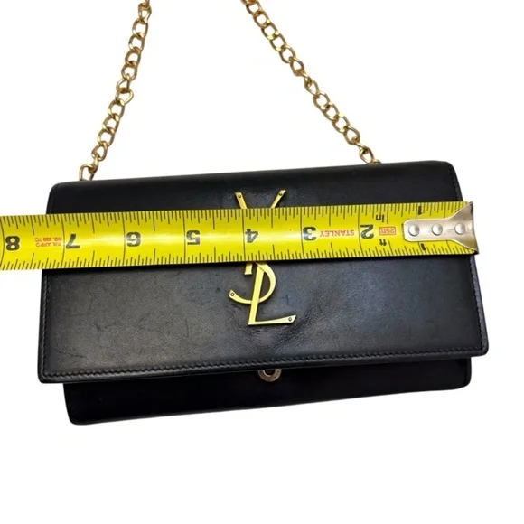 Saint Laurent YSL gold logo clutch bag wallet custom WOC - Picture 16 of 16